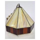 Vintage slag glass lamp