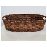 Wicker basket with handles