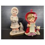 Two plastic mold figures