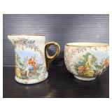Royal China warranted 22kt gold sugar/creamer