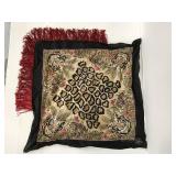 Cotton tiger scarf with fringe