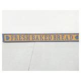 Large fresh baked bread wood sign