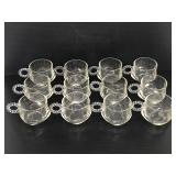 Lot of 12 Hazel Atlas vintage punch glasses