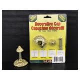 Two decorative lamp caps - one new in package