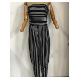 Full Circle Trends striped strapless romper