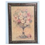 Huge still life framed floral print