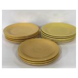 Lot of 13 Genuine Fiesta ware yellow plates