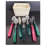 Godinger sugar caddy & small cutlery collection