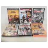 Six sealed DVDs