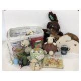 Basket of Easter & spring decor items