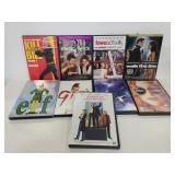 Nine assorted DVDs