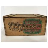 Vintage Genesee 12 Horse Ale wood crate w/ lid