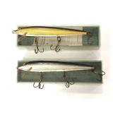 Two vintage Rapala fishing lures w/ original box