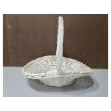 White wicker basket
