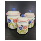 Hausenware ceramic spring canister set