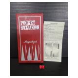 Pocket Backgammon travel game magnetized