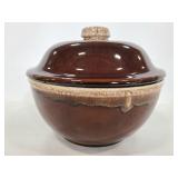 Kathy Kale drip pottery dish with lid