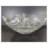 Cut crystal triangle bowl