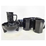 Black amethyst dish collection