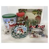 Lot of Christmas decor, dishes, & ornaments