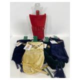 Lot of 6 beaded velvet wine bottle gift bags