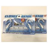 Pair of Closet genie 2 pack smart hangers