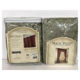 Two new in package green Magic Pleats curtains