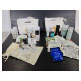 Two new skin care sample cosmetic bags