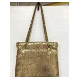 Gold chain mail handbag by Marlo