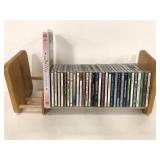 Napa Valley CD display stand with CD collection