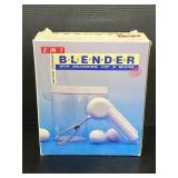2 in 1 blender w/ measuring cup & beater
