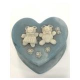 Design Gifts blue soapstone trinket/ jewelry box