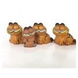 Four vintage Garfield children figures
