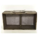 Vintage handcrafted wood & wire bug box