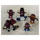 Lot of 6 California Raisins figures