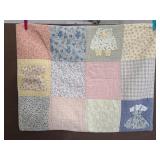 Vintage handsewn  patchwork quilt sham