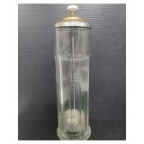 Vintage glass Barbers disinfectant Jar
