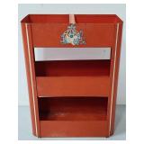Vintage Orange metal shelving unit