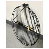 Grill top piece with coal poking tool