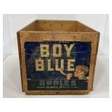 Antique Boy Blue wooden apple crate