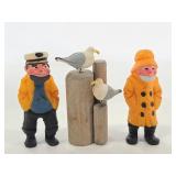 Captain, skipper, & seagulls magnet trio