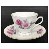 Floral tea cup and saucer