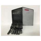Drill bit set w/ metal case