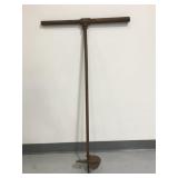 Vintage metal yard digging tool