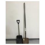 Yard digging shovel and snow shovel combo