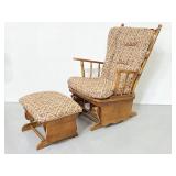 VictoryLand cushion rocker with rocking footstool