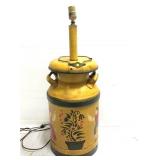 Follansbee vintage milk jug converted lamp