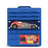 Vintage hot wheels car case with cars inside