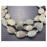 Gray Jasper 3 strand necklace