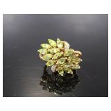 Green stone size 5 ring